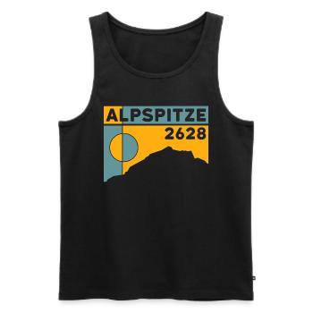 Alpspitze Tour Altitude Hike via ferrata Bavaria - Men's Premium Organic Tank Top - black - Front - AI Model Male 178 light (178cm)