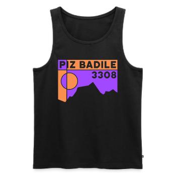 Piz Badile Tour, Ski Tour, Mountain Tour, Souvenir, Souvenir - Men's Premium Organic Tank Top - black - Front - Michal (187cm)