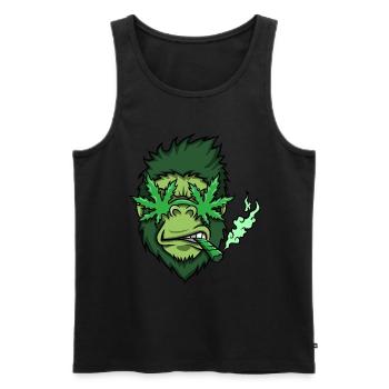 Cannabis - Débardeur bio Premium Homme - noir - Devant - Michal (187cm)
