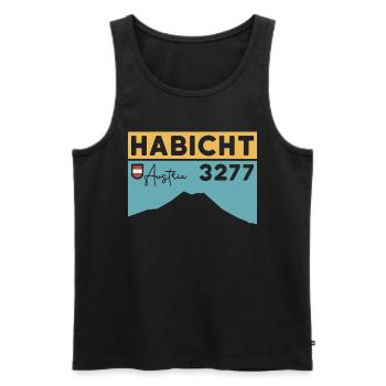 Habicht Berg Tour Wandern Bergtour Stubaital Tirol - Männer Premium Bio Tank Top - Schwarz - Vorne - Michal (187cm)