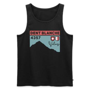Dent Blanche Granges Valais Itinéraire normal randonnée alpine - Débardeur bio Premium Homme - noir - Devant - AI Model Male 178 light (178cm)