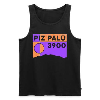 Piz Palü Bernina Wanderung Tour Bergtour Souvenir - Männer Premium Bio Tank Top - Schwarz - Vorne - AI Model Male 178 light (178cm)