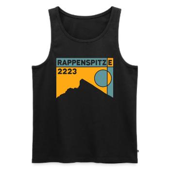 Rappenspitze Crossing Mountain Tour Souvenir - Men's Premium Organic Tank Top - black - Front - Michal (187cm)