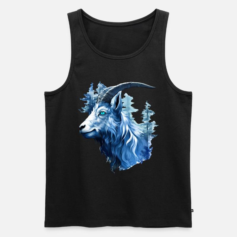 Ziege - Männer Premium Bio Tank Top - Schwarz