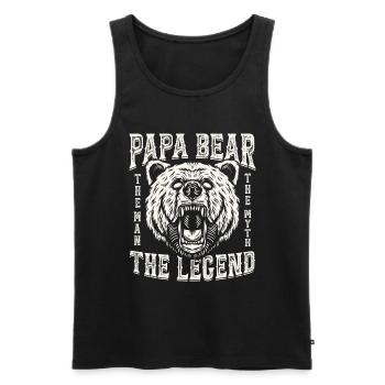 Papa Bear - Men's Premium Organic Tank Top - black - Front - AI Model Male 178 light (178cm)
