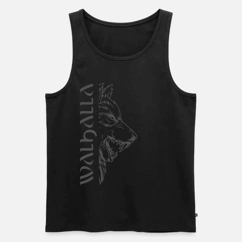 Valhalla Viking Vikings Bjoern Eisenseite - Männer Premium Bio Tank Top - Schwarz