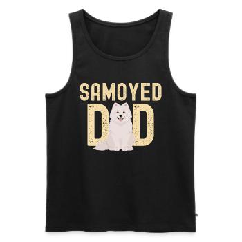 Samoyed Daddy sweet Samoyed Dad - Men's Premium Organic Tank Top - black - Front - Michal (187cm)