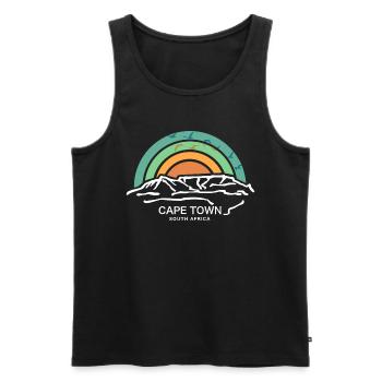 Cape Town, Cape Town, South Africa, Table Mountain Hike - Men's Premium Organic Tank Top - black - Front - AI Model Male 178 light (178cm)
