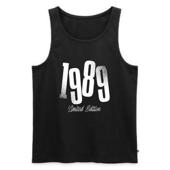 1989 Anniversaire de naissance Année de construction - Débardeur bio Premium Homme - noir - Devant - Michal (187cm)