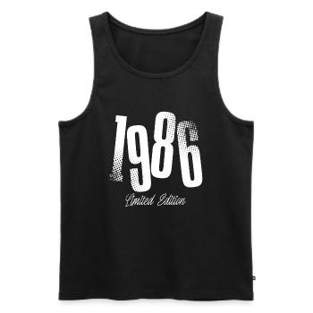 1986 Naissance anniversaire Année de construction - Débardeur bio Premium Homme - noir - Devant - Michal (187cm)