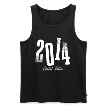 2014 Année de naissance Anniversaire Année de naissance - Débardeur bio Premium Homme - noir - Devant - Michal (187cm)
