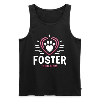Foster Dog Mom Heartfelt Bond - Men's Premium Organic Tank Top - black - Front - AI Model Male 178 light (178cm)