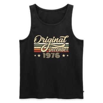 December 1976 - Birthday present December 1976 - Men's Premium Organic Tank Top - black - Front - Michal (187cm)