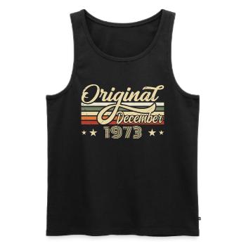 December 1973 - Birthday present December 1973 - Men's Premium Organic Tank Top - black - Front - Michal (187cm)