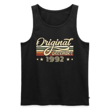 December 1992 - Birthday present December 1992 - Men's Premium Organic Tank Top - black - Front - Michal (187cm)