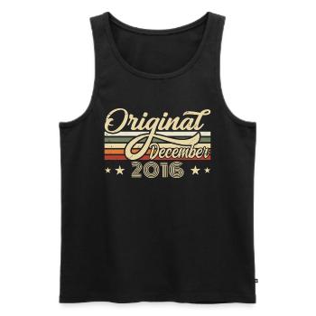 December 2016 - Birthday Gift December 2016 - Men's Premium Organic Tank Top - black - Front - Michal (187cm)