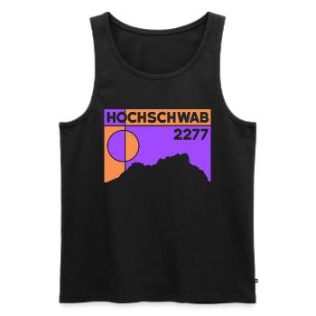 Hochschwab Hike Tour Mountain Tour Souvenir - Men's Premium Organic Tank Top - black - Front - Michal (187cm)