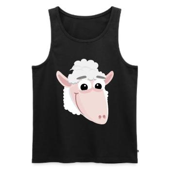 Funny Sheep - Men's Premium Organic Tank Top - black - Front - AI Model Male 178 light (178cm)