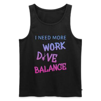 Diving - Männer Premium Bio Tank Top - Schwarz - Vorne - Michal (187cm)