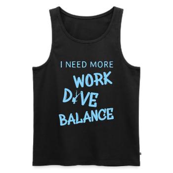 Tauchen, Spruch für Taucher - Männer Premium Bio Tank Top - Schwarz - Vorne - Michal (187cm)