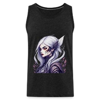 Gruseliges Halloween-partykostüm Vampir-lady - Men's Premium Organic Tank Top - charcoal grey - Front - Alexander (188cm)