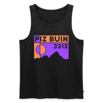 Berg Piz BuinTour Mountain Tour Randonnée Souvenir - Débardeur bio Premium Homme - noir - Devant - Michal (187cm)