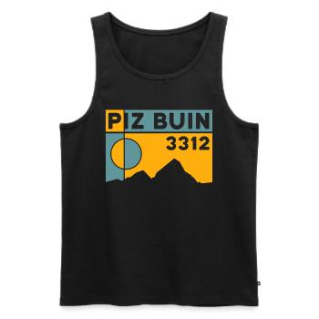 Berg Piz Buin Tour Ascension Souvenir Souvenir - Débardeur bio Premium Homme - noir - Devant - Michal (187cm)