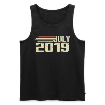 Birthday July 2019 Year 2019 July Class of 2019 - Men's Premium Organic Tank Top - black - Front - AI Model Male 178 light (178cm)