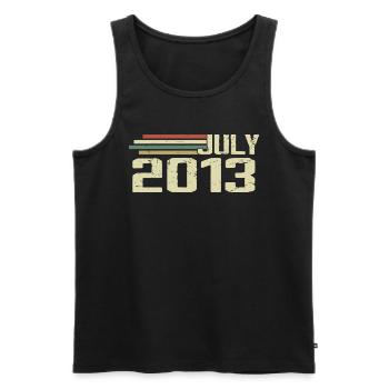 Geburtstag Juli 2013 Jahr 2013 Juli Jahrgang 2013 - Männer Premium Bio Tank Top - Schwarz - Vorne - AI Model Male 178 light (178cm)