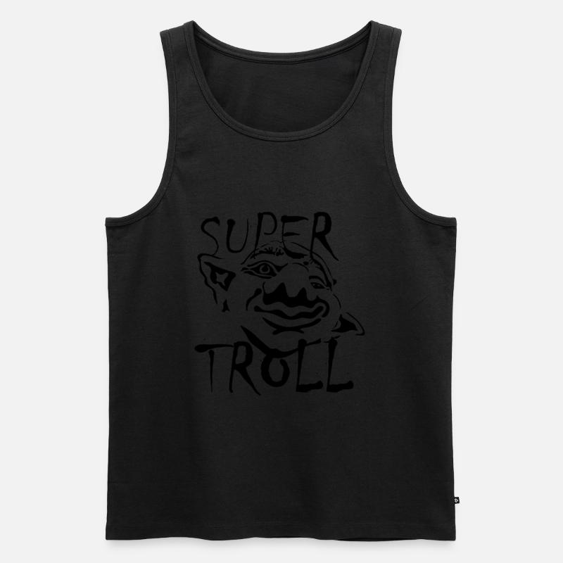 Supertroll. Superkräfte. Troll. Geschenk - Männer Premium Bio Tank Top - undefined