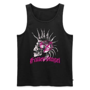 Skull Punk Spikes Inscription Red Punk Anarchy Ró - Men's Premium Organic Tank Top - black - Front - Michal (187cm)