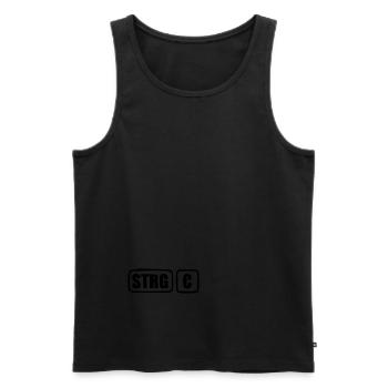 [STRG] [C] [black] - Männer Premium Bio Tank Top - Schwarz - Vorne - AI Model Male 178 light (178cm)