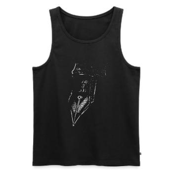 Skizzenhafte Dolchklinge - Männer Premium Bio Tank Top - Schwarz - Vorne - Michal (187cm)
