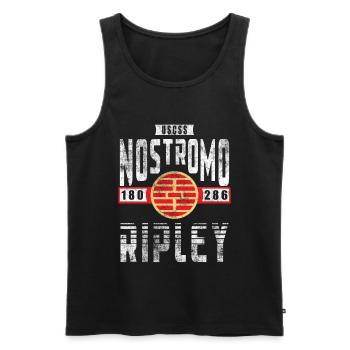 Alien Nostromo Besatzungsrang Ripley - Männer Premium Bio Tank Top - Schwarz - Vorne - AI Model Male 178 light (178cm)
