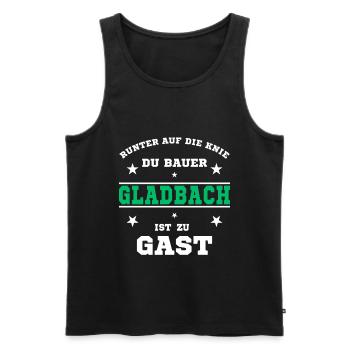 Fussball Fan Gladbacher Stadion - Männer Premium Bio Tank Top - Schwarz - Vorne - Michal (187cm)