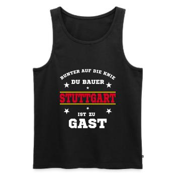 Stuttgart Fussball Fan Stadion - Männer Premium Bio Tank Top - Schwarz - Vorne - AI Model Male 178 light (178cm)