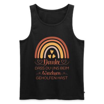 Erzieherin Danke Abschied Kita Kindergarten  - Männer Premium Bio Tank Top - Schwarz - Vorne - Michal (187cm)