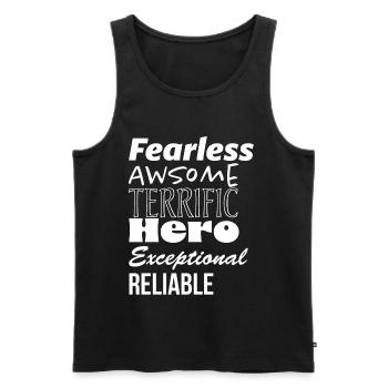 Father Unique gift idea for dad - Men's Premium Organic Tank Top - black - Front - AI Model Male 178 light (178cm)