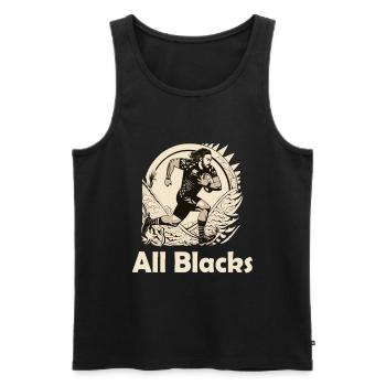Cadeau de rugby, conception des joueurs et des fans - Débardeur bio Premium Homme - noir - Devant - AI Model Male 178 light (178cm)