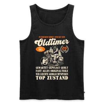Oldtimer Modell1963 Jubiläum - Männer Premium Bio Tank Top - Schwarz - Vorne - Michal (187cm)