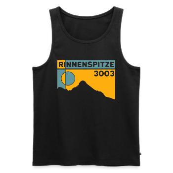 Rinnenspitze Berg Wanderung Klettersteig Stubaital - Männer Premium Bio Tank Top - Schwarz - Vorne - Michal (187cm)