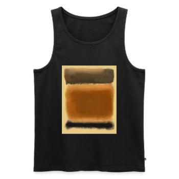 L’art Rothko dans le style numérique - Débardeur bio Premium Homme - noir - Devant - AI Model Male 178 light (178cm)