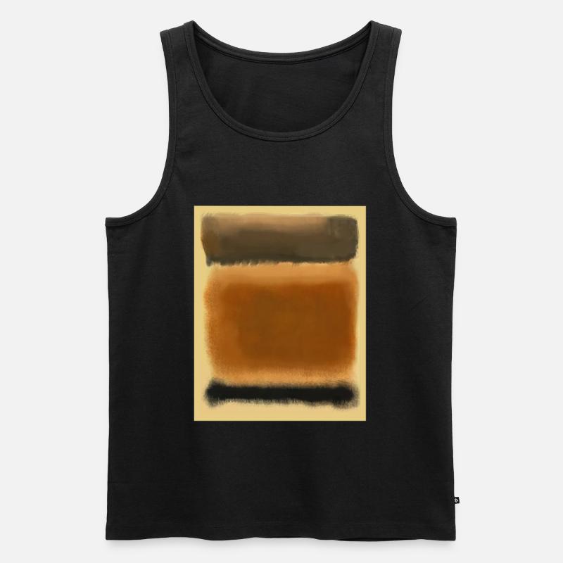 Rothko-Kunst im digitalen Stil - Männer Premium Bio Tank Top - Schwarz