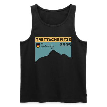 Trettachspitze Überschreitung Bergtour Wandern - Männer Premium Bio Tank Top - Schwarz - Vorne - Michal (187cm)