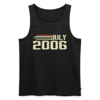 Geburtstag Juli 2006 Jahr 2006 Juli Jahrgang 2006 - Männer Premium Bio Tank Top - Schwarz - Vorne - AI Model Male 178 light (178cm)