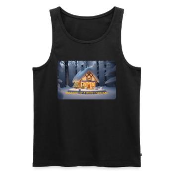 Dreaming of a White Christmas - Men's Premium Organic Tank Top - black - Front - Michal (187cm)