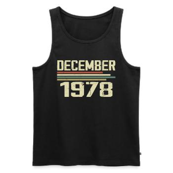 December 1978 Vintage Vintage Retro Birthday - Men's Premium Organic Tank Top - black - Front - Michal (187cm)