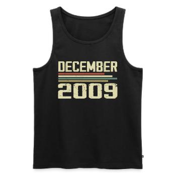 Dezember 2009 Jahrgang Vintage Retro Geburtstag - Männer Premium Bio Tank Top - Schwarz - Vorne - AI Model Male 178 light (178cm)