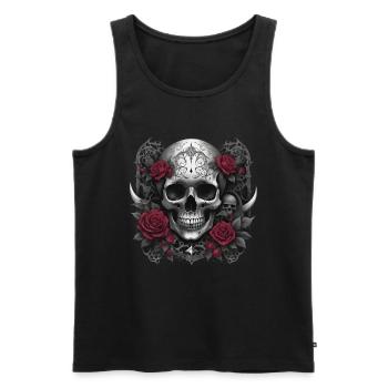 Gothic Skull - Men's Premium Organic Tank Top - black - Front - AI Model Male 178 light (178cm)