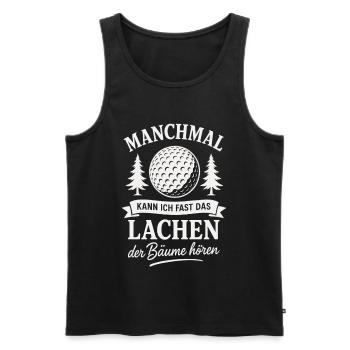 Lustiges Golf Golfer Golfsport - Männer Premium Bio Tank Top - Schwarz - Vorne - AI Model Male 178 light (178cm)